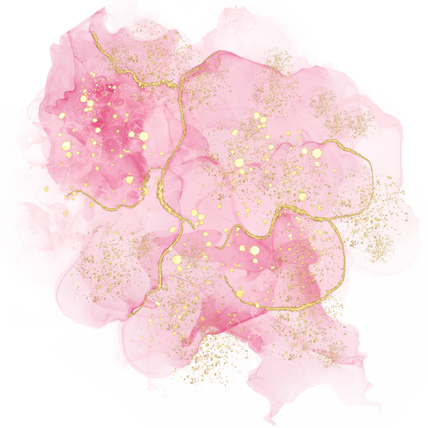 Fluid Art - Alcohol Ink with Gold Lines and Glitters